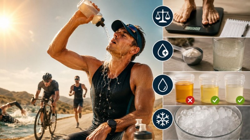 Presteren in de hitte voor triatleten AI foto