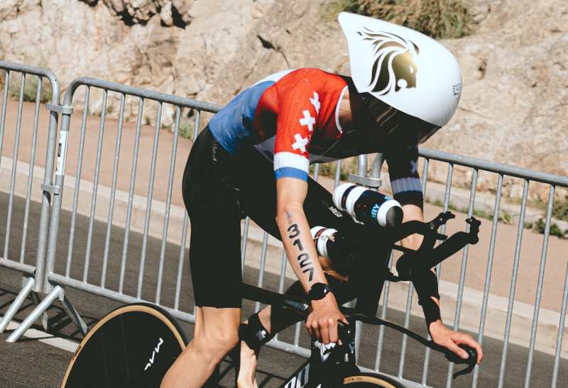Sam Steltenpool bij het WK Ironman 70.3 in Nice